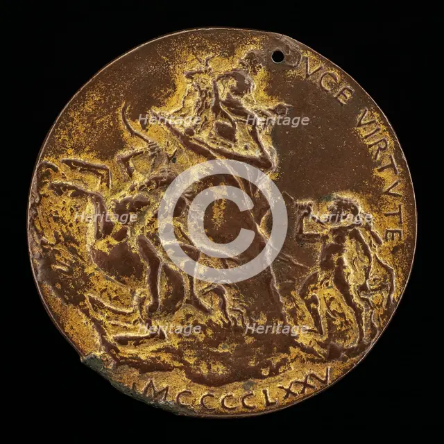 Hercules Pursuing Nessus and Deianara [reverse], 1475. Creator: Bertoldo di Giovanni.