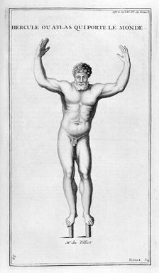 Hercules who carries the world 1757. Artist: Bernard de Montfaucon