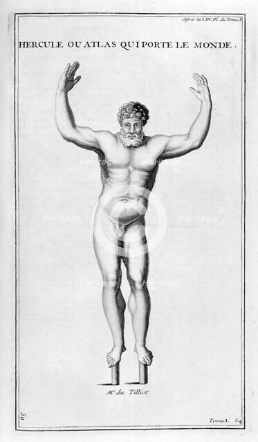 'Hercules who carries the world', 1757. Artist: Bernard de Montfaucon