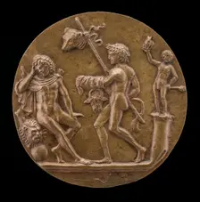 Hercules (?) with Bacchic Figures, second half 15th century. Creator: Master IO.FF.