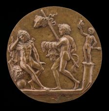 Hercules (?) with Bacchic Figures, second half 15th century. Creator: Master IO.FF.