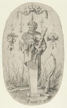 Hercules With His Club, 1535-55. Creator: Jean Mignon