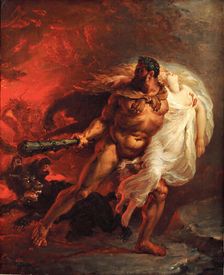 Hercules Tearing Alceste away from Hell, ca 1806. Creator: Franque, Joseph-Boniface (1774-1833)