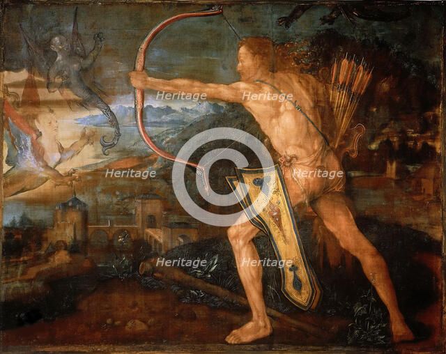 Heracles and the Stymphalian birds, 1500. Creator: Dürer, Albrecht (1471-1528).