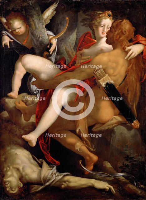 Heracles, Deianira and Nessus, ca 1580-1582. Artist: Spranger, Bartholomeus (1546-1611)