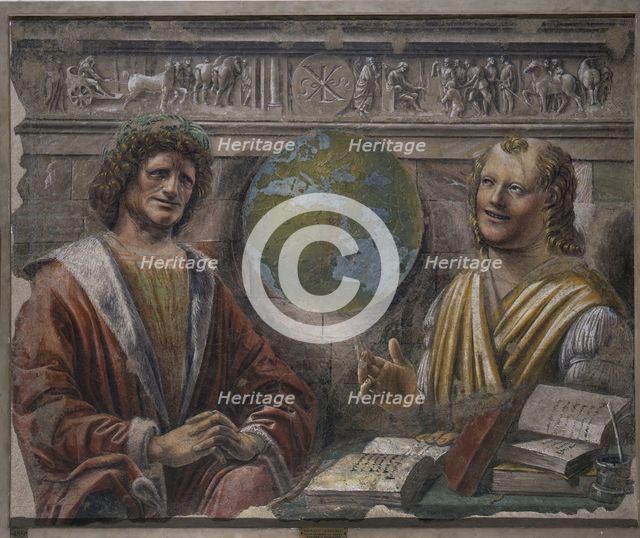 Heraclitus and Democritus, 1486. Artist: Bramante, Donato (1444-1514)