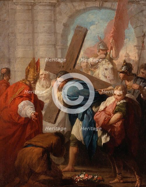 Heraclius Carrying the Cross, Probably 1728. Creator: Pierre Subleyras.