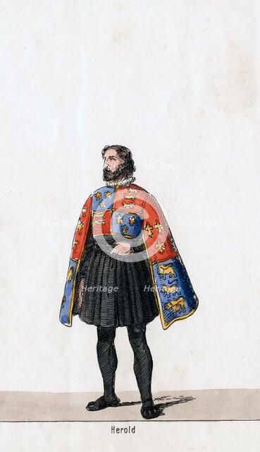 Herald, costume design for Shakespeare's play, Henry VIII, 19th century. Artist: Unknown