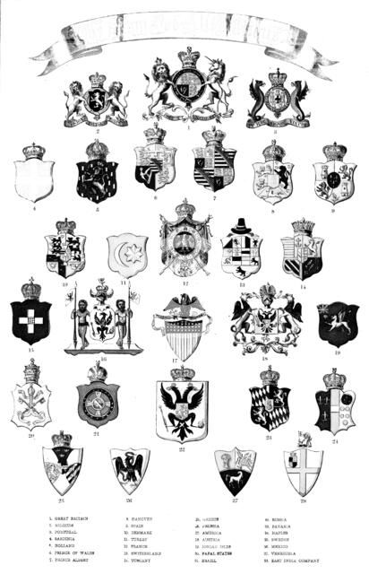 Heraldic crests, 1858.  Creator: Unknown.