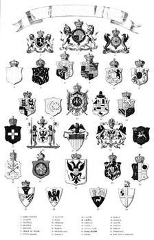 Heraldic crests, 1858. Creator: Unknown