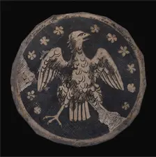 Heraldic Eagle in a Flowered Field. Creator: Unknown