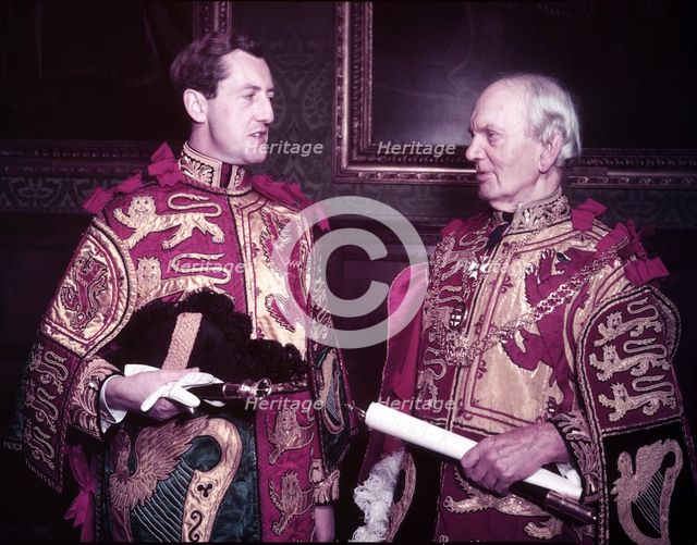 Heralds at St. James's Palace, London, 1953.  Creator: Arthur Charles Kirby Ware.