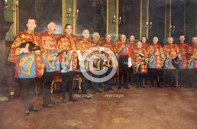 Heralds at St. James's Palace, London, 1953.  Creator: Arthur Charles Kirby Ware.