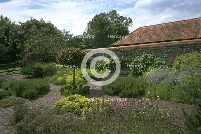 Herb garden at Castle Acre Priory, Norfolk, 1997. Artist: J Bailey