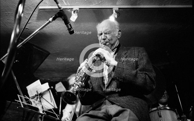 Herb Geller, Bass Clef, London, April 1990. Artist: Brian O'Connor.