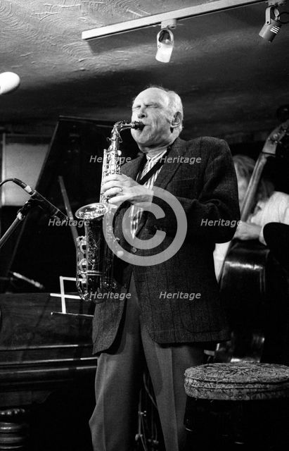 Herb Geller, Bass Clef, London, April 1990. Artist: Brian O'Connor.