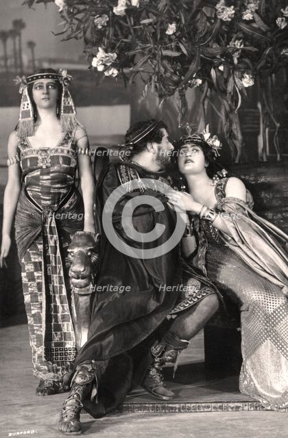 Herbert Beerbohm Tree, Constance Collier and Alice Crawford, English actors, 1907.Artist: FW Burford