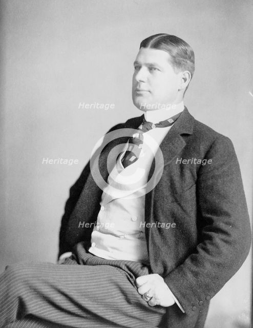 Herbert G. Squiers, half-length portrait, seated, facing left, c1904. Creator: Frances Benjamin Johnston.