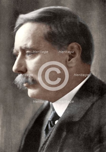 Herbert George Wells, British novelist, 1914.Artist: Emil Otto Hoppe