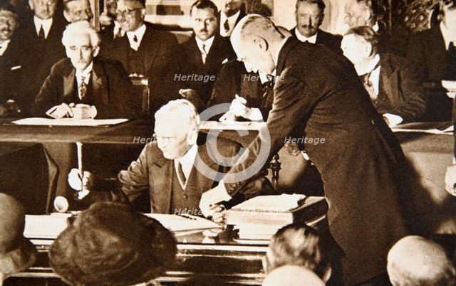 Herbert Hoover, accepting the Republican nomination for the US presidency, 1928. Artist: Unknown