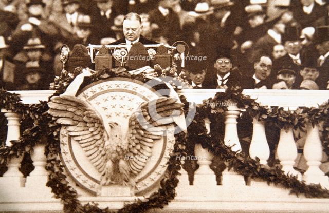 Herbert Hoover's 'rugged individualism' speech, New York City, 22 October 1928. Creator: Unknown.