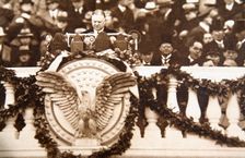 Herbert Hoover's rugged individualism speech, New York City, 22 October 1928. Creator: Unknown
