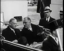 Herbert Hoover, the Former President, Leaving the White House..., 1933. Creator: British Pathe Ltd