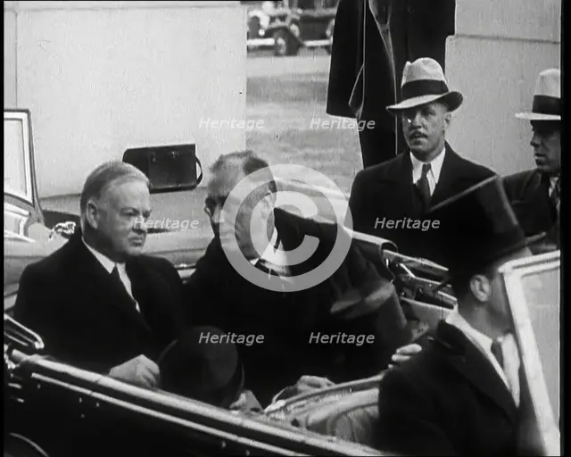 Herbert Hoover, the Former President, Leaving the White House..., 1933. Creator: British Pathe Ltd.