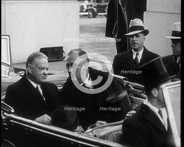 Herbert Hoover, the Former President, Leaving the White House..., 1933. Creator: British Pathe Ltd.