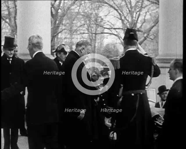 Herbert Hoover, the Former President, Leaving the White House And Entering a Car, 1933. Creator: British Pathe Ltd.