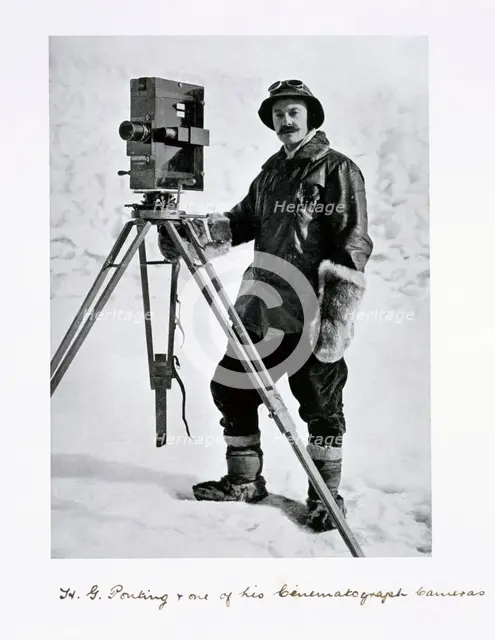 Herbert Ponting, British photographer, in the Antarctic, 1910-1912. Creator: Unknown.