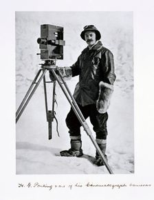 Herbert Ponting, British photographer, in the Antarctic, 1910-1912. Creator: Unknown