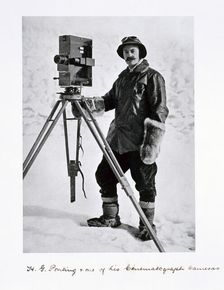 Herbert Ponting, British photographer, in the Antarctic, 1910-1912
