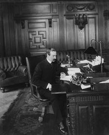 Herbert Putnam in his office. Librarian of Congress, between 1890 and 1910. Creator: Unknown