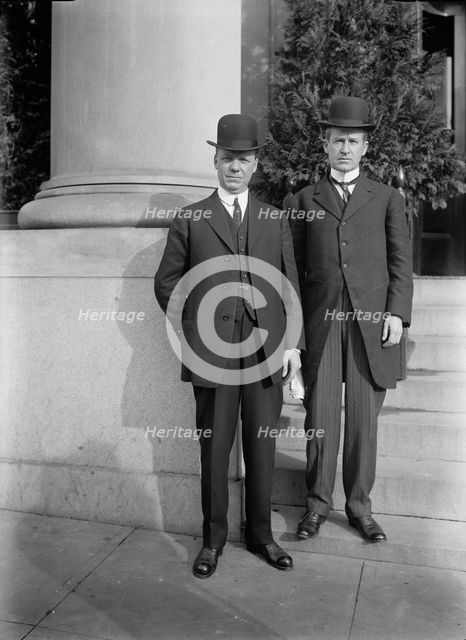 Herbert Spencer Hadley, Governor of Missouri, Right, with Gov. Morris of Montana, 1912. Creator: Harris & Ewing.