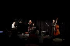 Herbie Flowers, Mike Hatchard, Shane Hill and Tina May, Hawth, Crawley, West Sussex, Nov 2015. Artist: Brian O'Connor