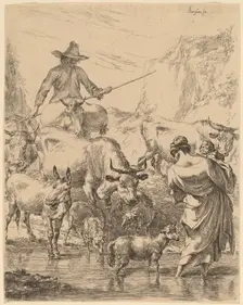 Herd Crossing the Brook. Creator: Nicolaes Berchem