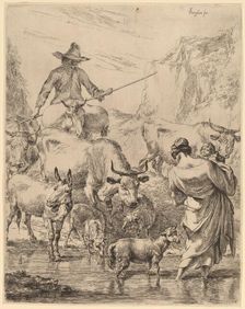 Herd Crossing the Brook. Creator: Nicolaes Berchem