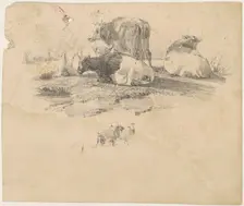Herd of Cattle, 19th century. Creator: Unknown