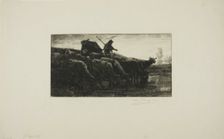 Herd of Cows at the Feeding Trough, n.d. Creator: Charles Emile Jacque