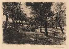 Herd of Sheep Under Trees, 1891. Creator: Max Liebermann