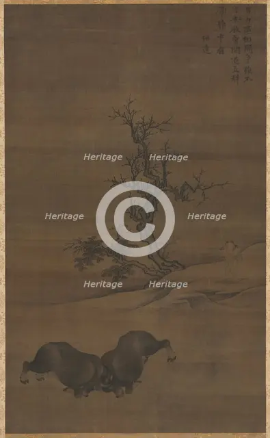 Herdboys and Buffalo in Landscape, 1200s. Creator: Guo Min (Chinese, mid-late 1200s).