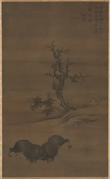 Herdboys and Buffalo in Landscape, 1200s. Creator: Guo Min (Chinese, mid-late 1200s)