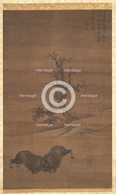 Herdboys and Buffalo in Landscapes, 1200s. Creator: Guo Min (Chinese, mid-late 1200s).