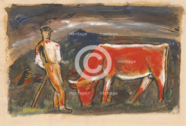 Herdsman, 1935-1936. Creator: Mikulas Galanda.