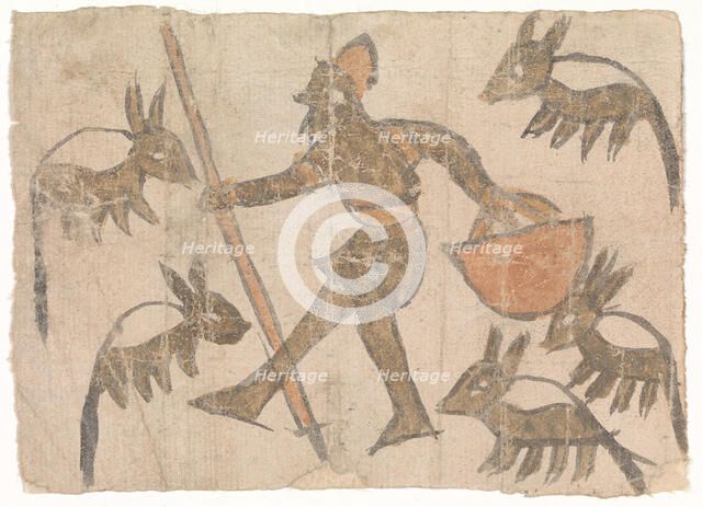 Herdsman and his Flock, second half of 12th century. Creator: Unknown.