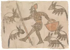 Herdsman and his Flock, second half of 12th century. Creator: Unknown