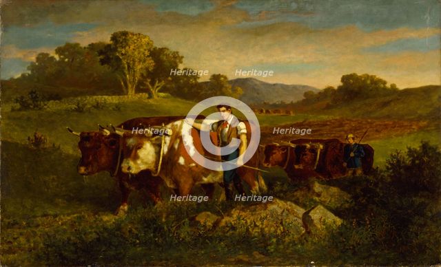 Herdsmen with Cows, 1869. Creator: Edward Mitchell Bannister.