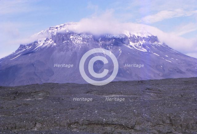 Herdubreid with old lava, Iceland 20th century. Artist: CM Dixon.