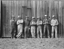 Here are the farmers who have bought machin..., West Carlton, Yamhill County, Oregon, 1939 Creator: Dorothea Lange